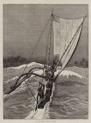 Una barca da surf di Ceylon